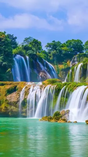 青山绿水二次下,坐稳小船你别怕.下面风景美如画,记得别忘去回家.