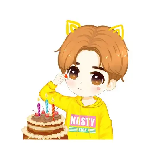 swin蔡徐坤q版卡通手绘人物二次元帅哥动漫