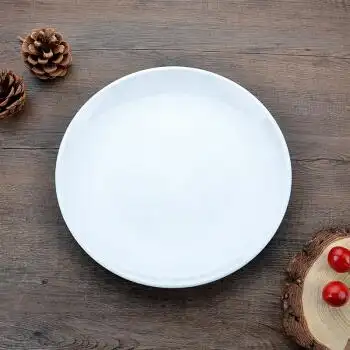 珊湖塔 仿瓷密胺仿瓷餐具多色浅式盘 深圆盘 自助餐盘 摆台小碟子