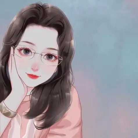 44100手绘头像眼镜气质女生头像