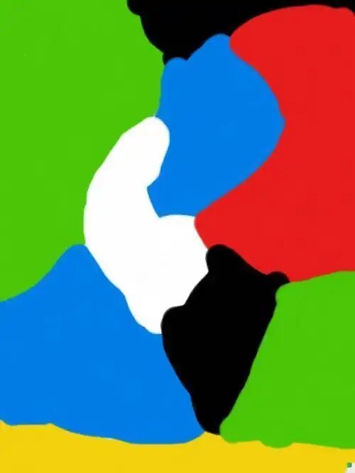 鲜明对比色简笔画