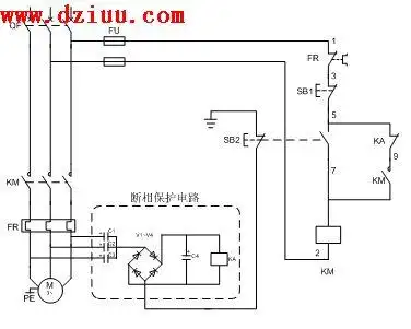 三相电源缺相保护器原理图