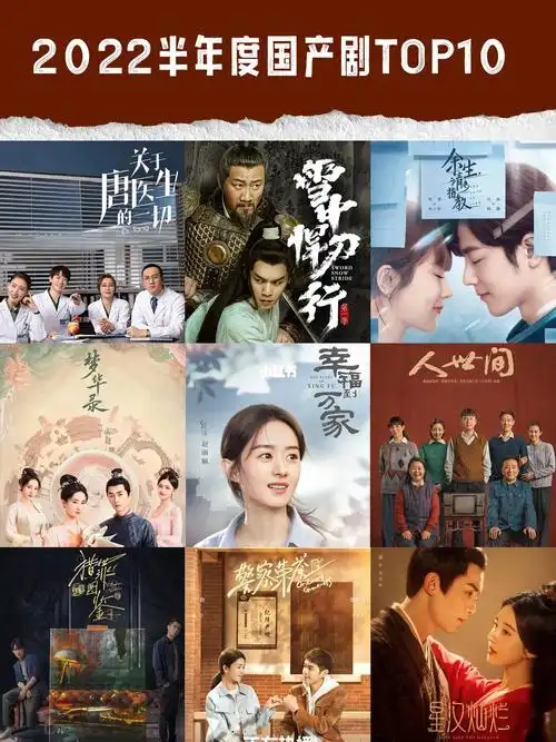 2022半年度国产剧top10排行榜