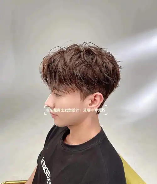 韩式发型男士发型纹理烫