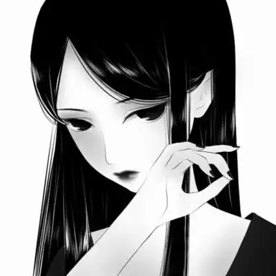 霸气冷艳女生动漫黑白系列头像