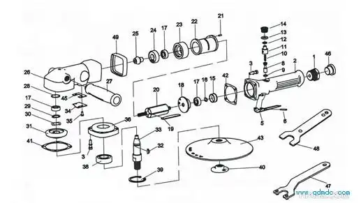 气动打磨机结构图