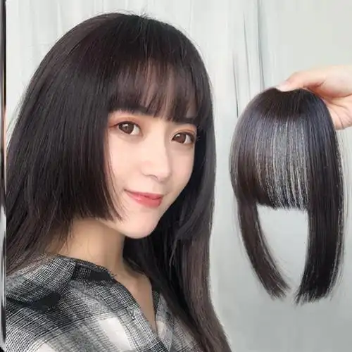 公主切假发片假刘海假发2021年时尚新款女自然前额全真发发丝留海