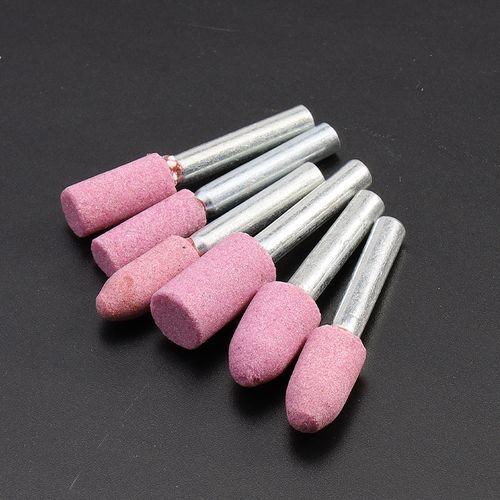 火石仔红刚玉砂轮磨头6mm金刚石小沙轮电钻磨机内磨头金属打磨头