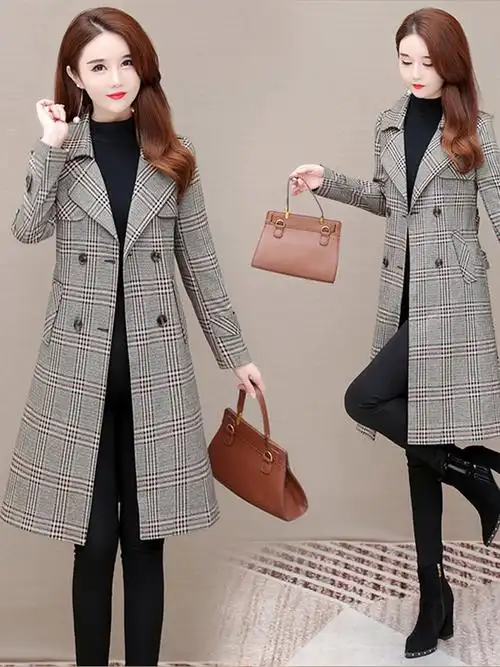 春装新款高端大气风衣中长款韩版显瘦中年女士风衣