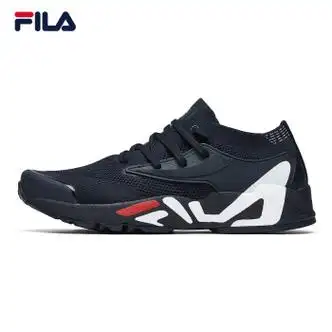 斐乐fila男子夏透气飞织网面鞋男鞋运动鞋2022休闲潮流鞋传奇蓝nv40