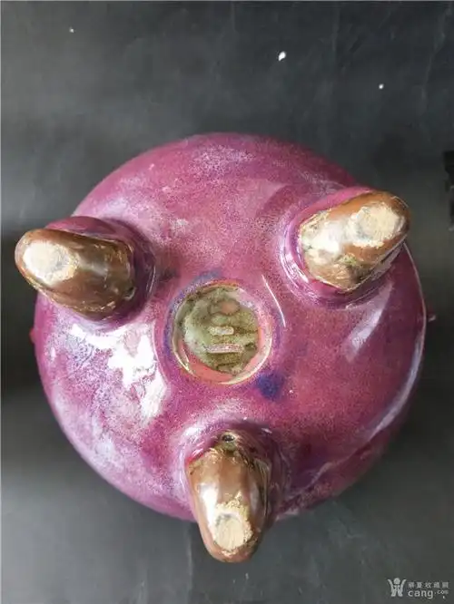 宋 钧窑玫瑰紫香炉一套