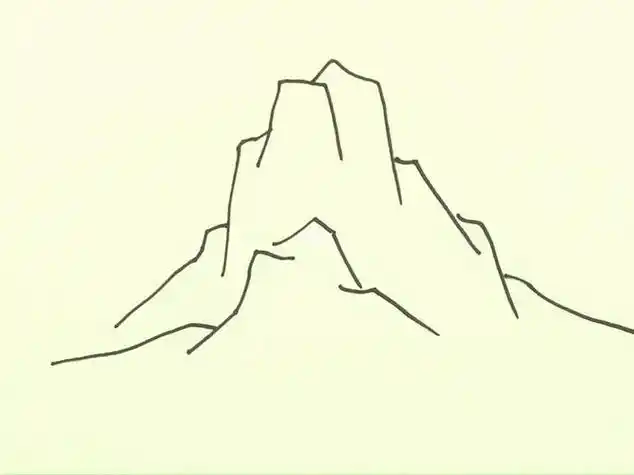 简笔画山 简笔画山水