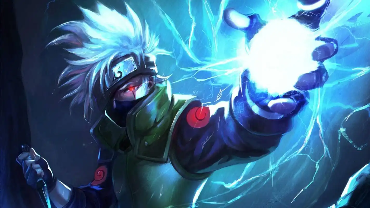 发功的火影忍者角色卡卡西帅气桌面壁纸   #国考上岸计划# #校园创作