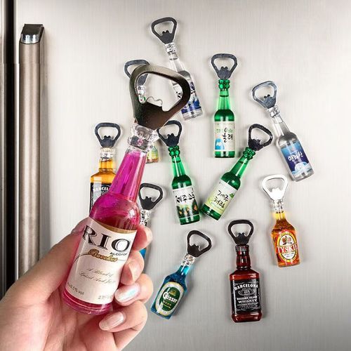 流彗创意趣味磁吸开瓶器冰箱贴多功能啤酒家用装饰酒起子 啤酒造型