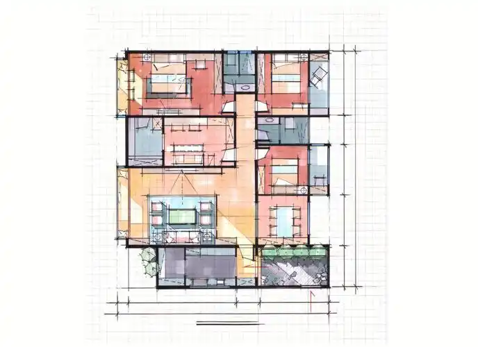 室内手绘平面图/平面方案