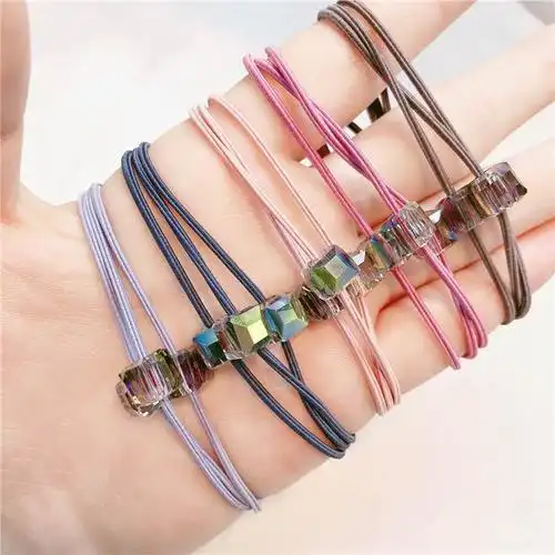 炫彩宝石方形水晶钻橡皮筋一个-前世今生吴小月