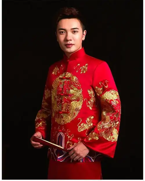 名狮罗秀禾服男2021新款新郎中式结婚礼服男士龙凤褂秀和服敬酒服秋冬