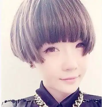 女生西瓜刘海短发发型图片 潮流西瓜头短发很吸晴