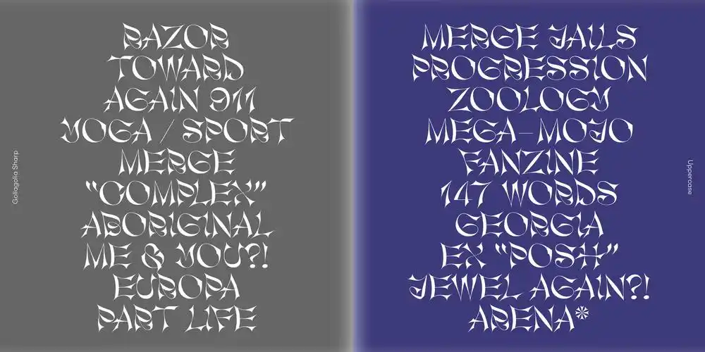 goliagolia-巴洛克手写感觉尖角字体设计