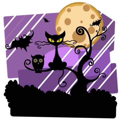 卡通万圣节元素