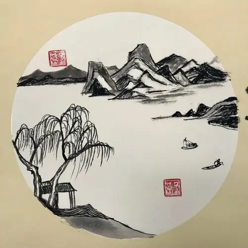 云大附中迎新春初二年级山水画优秀作品展