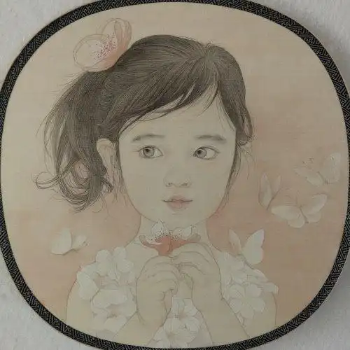 置爱艺术家定制|儿童肖像工笔画 刘莹莹作品