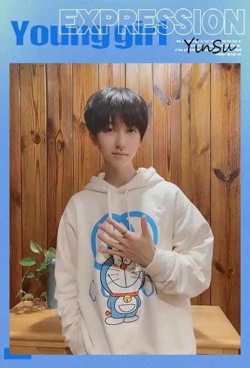 公子旗下芭比 时代少年团贺峻霖同款哆啦a梦联名卫衣女秋季韩版宽松bf