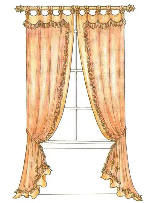 aiden 收藏窗帘手绘图.~(免费全部图片预览)附送压缩包