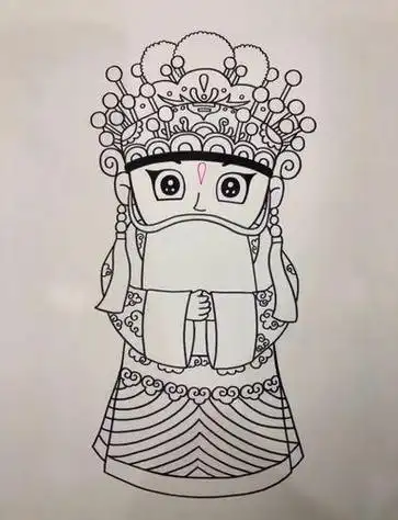 京剧人物简笔画京剧人物简笔画儿童戏曲人物简笔画儿童乐园人物简笔画