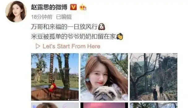 原创赵露思父女郊外放风赵爸爸打扮新潮大长腿引热议