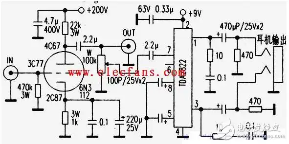 简易电子管功放电路图大全6p3ptda2822mc2756n5p电子管全文
