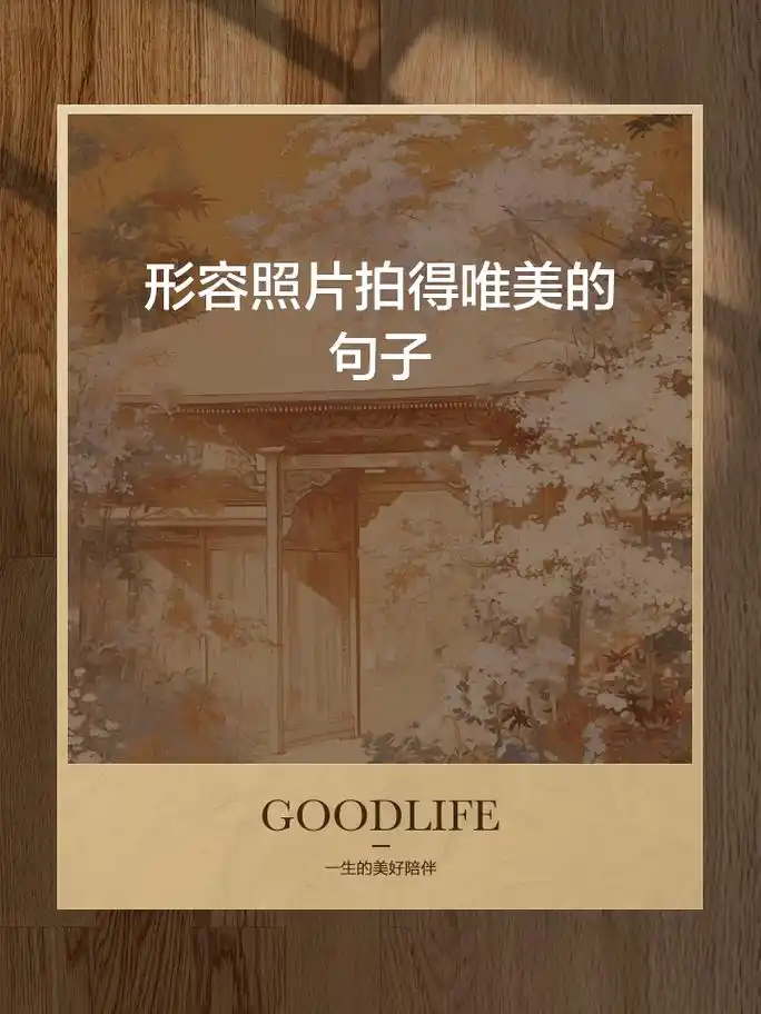 句子 1,这张照片宛如画作,充满艺术气息,令人陶醉 2,镜头下的瞬间,美