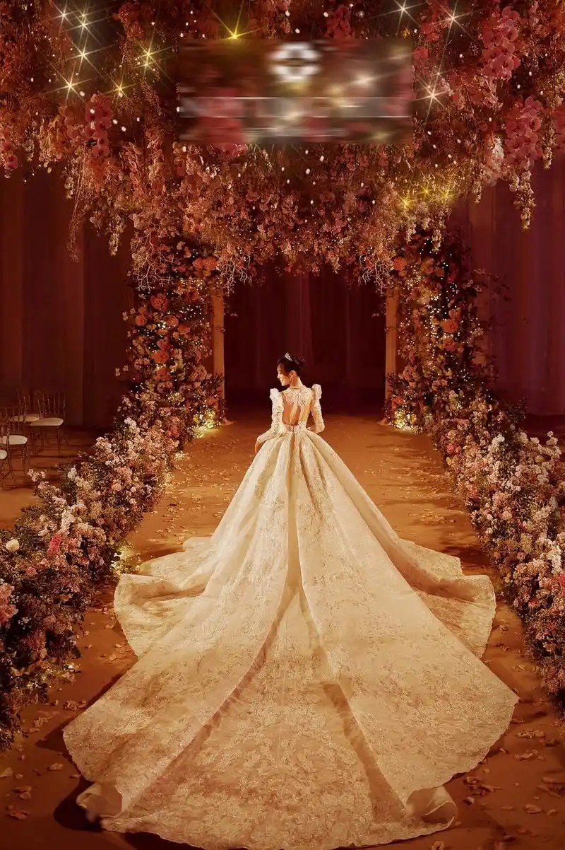 组图唐嫣罗晋婚礼晚宴布置现场曝高清图梦幻浪漫宛如童话