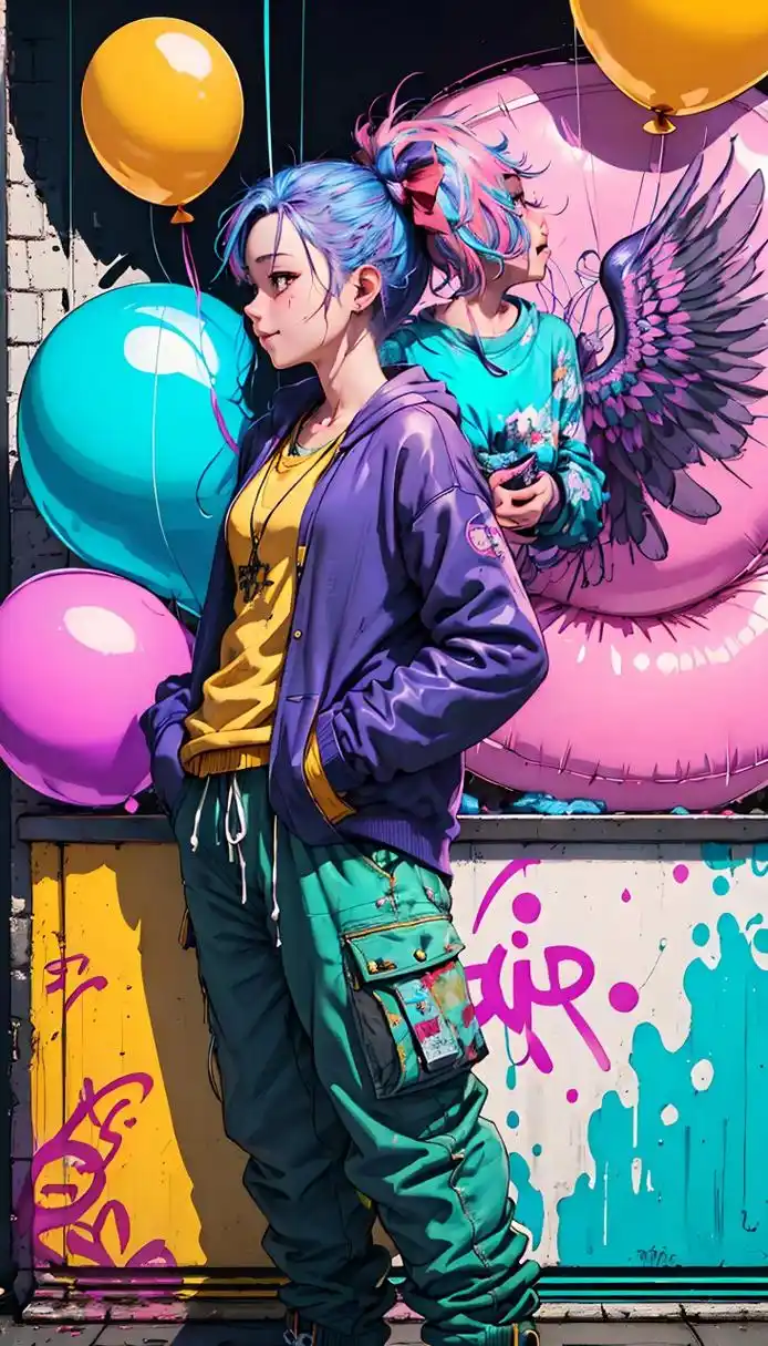 嘻哈风格壁纸,我就是要不一样#ai共创计划# #ai绘画# #壁纸