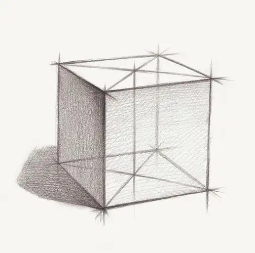 素描几何体正方体素材