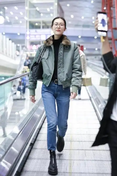 你也能如此吸睛|西装|针织衫|马丁靴|牛仔裤|时尚达人|刘雯(模特)