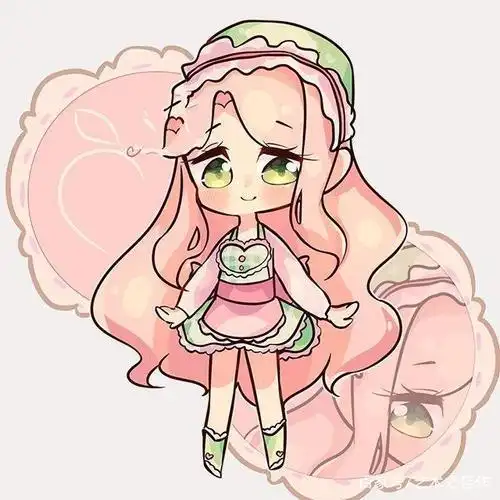 q版卡通人物绘画画风呆萌可爱闪烁的大眼睛超喜欢