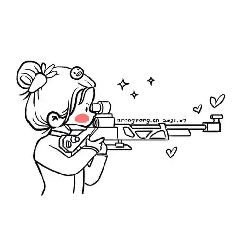 杨倩简笔画东京奥运会首金