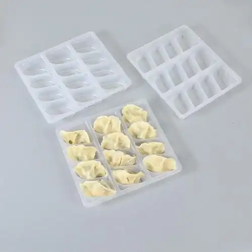 饺子托盘商用水饺打包盒一次性馄饨托盒子12格方形食品包装盒内托