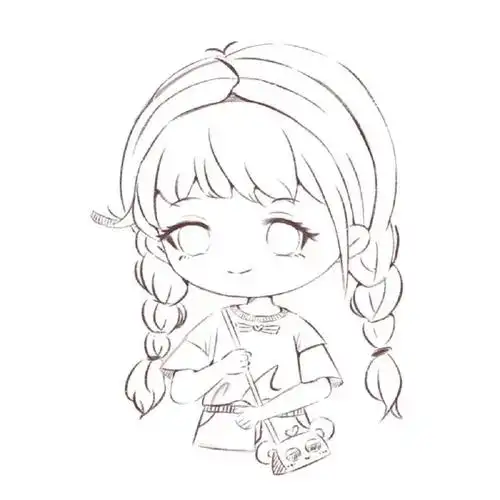 q版人物线稿练习