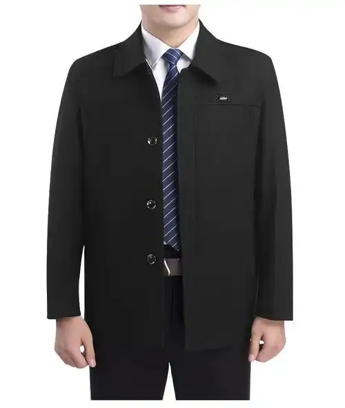 皮尔卡丹高档男装春秋中年老年人外套夹克50岁男士衣服老人男装中年