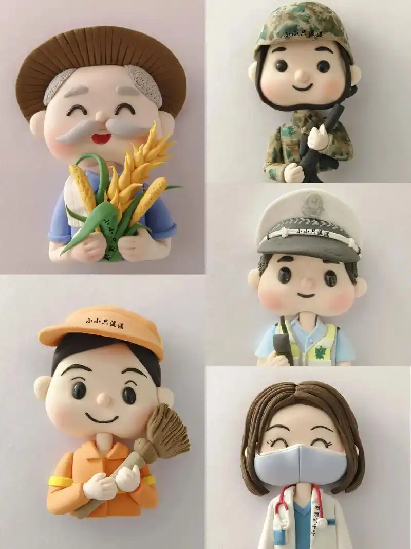 黏土手工作品图片大全简单人物 - 抖音