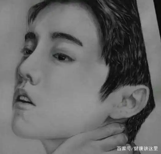 娱乐圈男星素描画,鹿晗吴亦凡帅气,三小只可爱,胡歌的却最沧桑