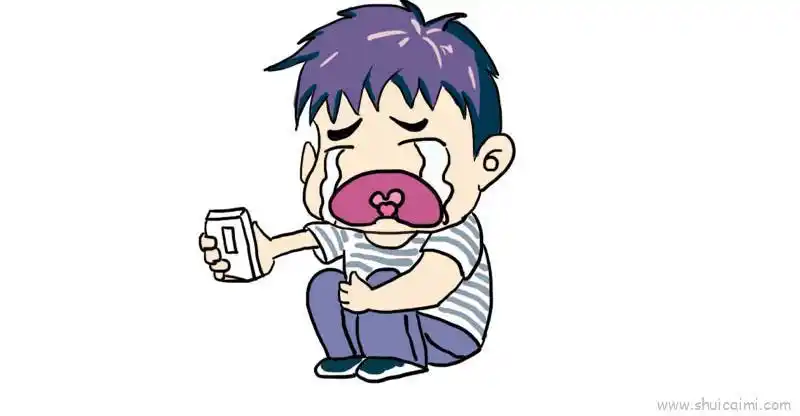 男孩哭儿童画怎么画男孩哭简笔画简单又好看