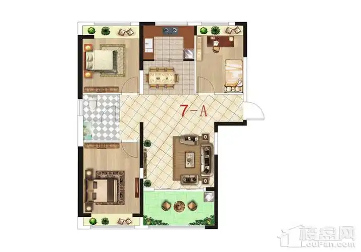 东方花园a7户型户型图-信阳楼盘网
