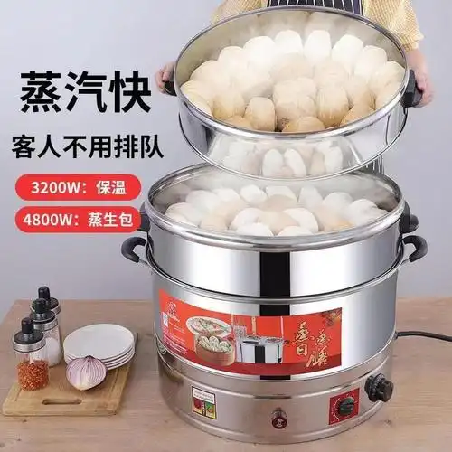 电蒸锅多功能家用大容量超大电蒸笼机商用不锈钢电蒸锅