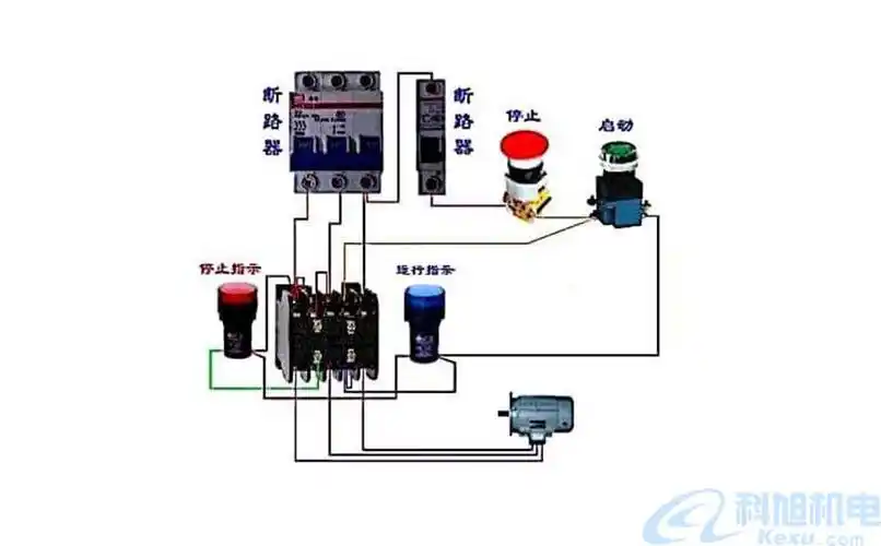 380v交流接触器安装实物接线图
