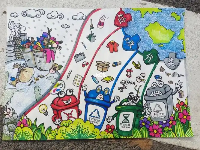给妞妞安排的环保主题绘画