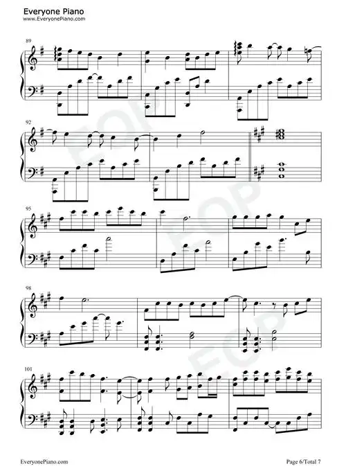 凉凉-完美版五线谱预览6