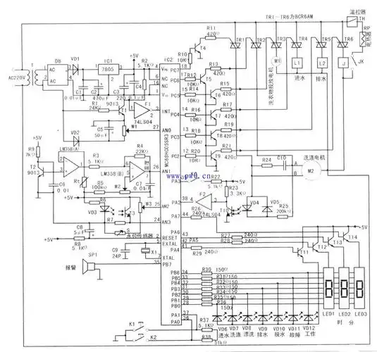 小天鹅全自动洗衣机电路图讲解